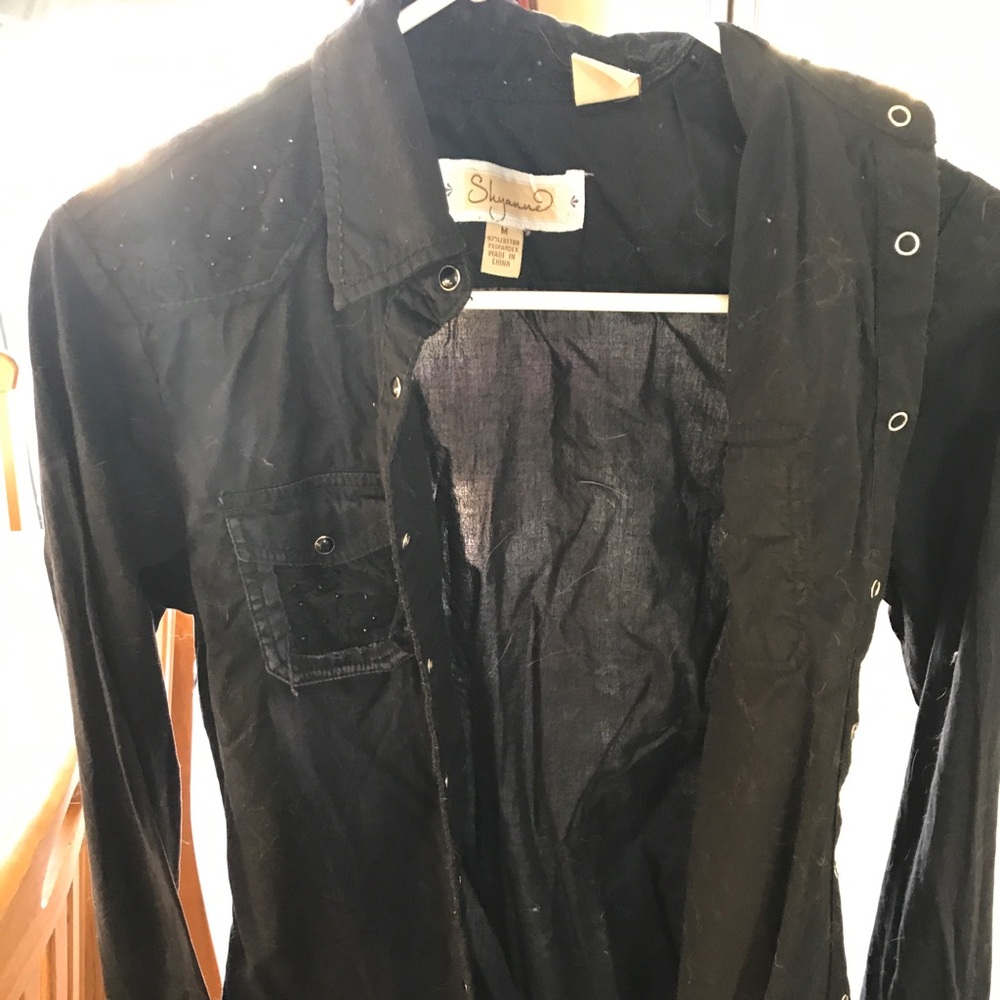Black Western Top